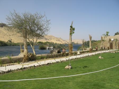 Ile Elephantines; vue du resto